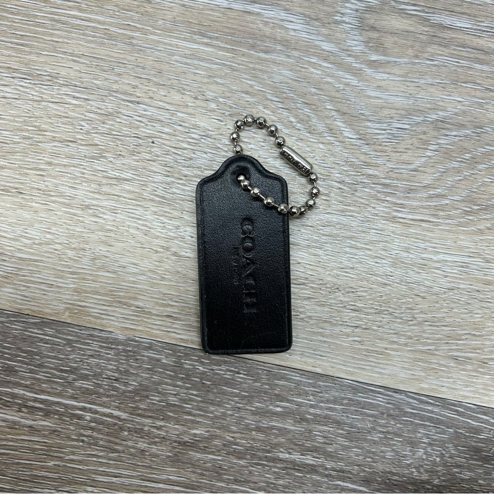 Coach Black Leather Key Holder